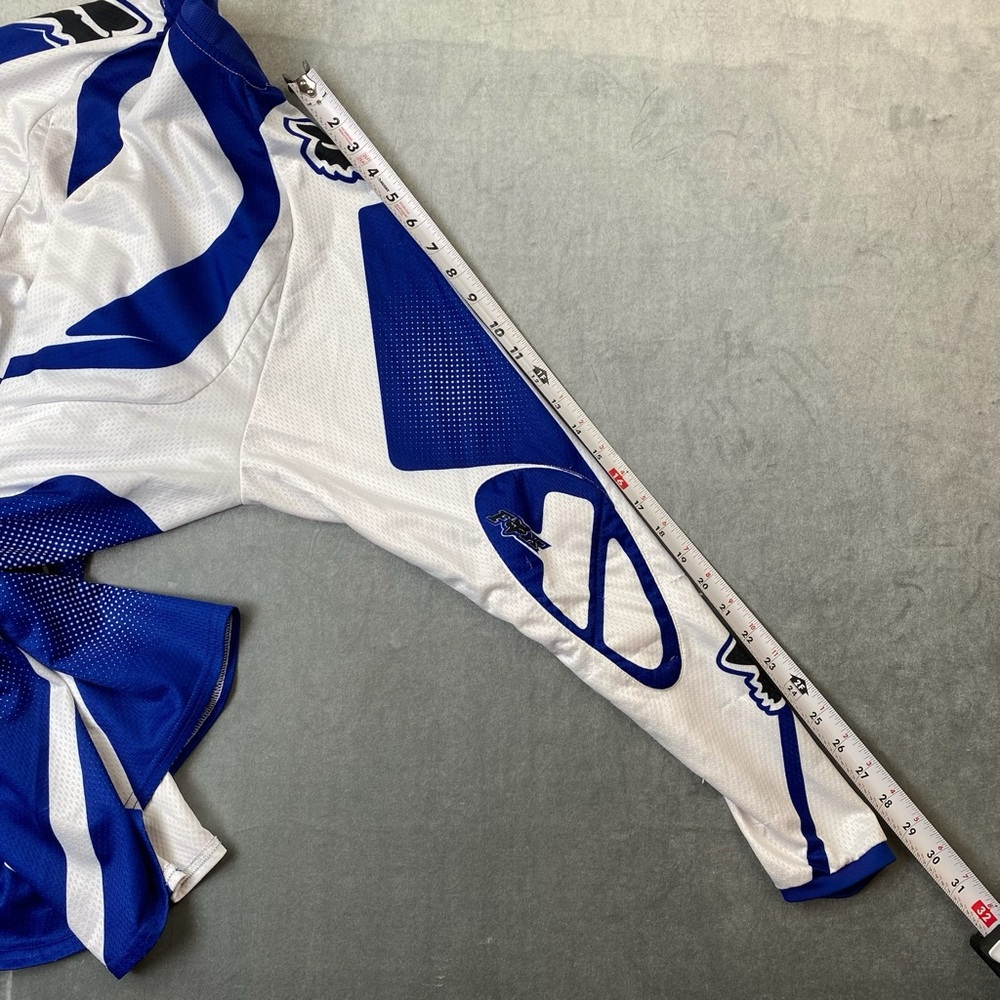 Fox Racing 360 Motocross Jersey Blue White Long Sleeve Size L - Picture 10 of 11